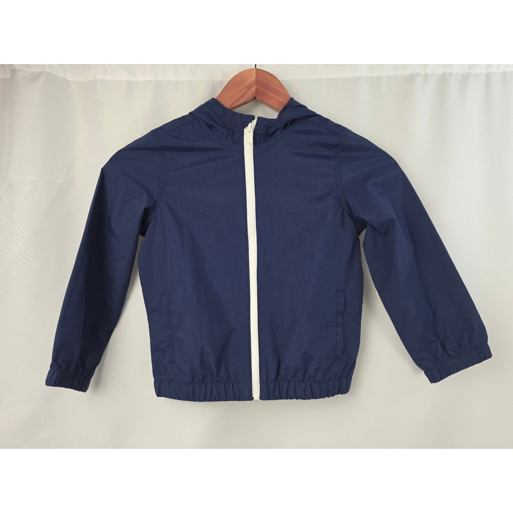 Old Navy Kids Navy Blue Water Resistant Hooded Windbreaker Jacket 5T 833532-00-1